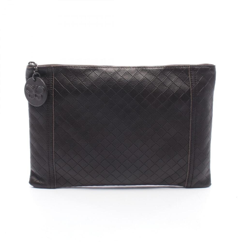 Bottega Veneta Intrecciato Embossed Shoulder Bag Leather Brown